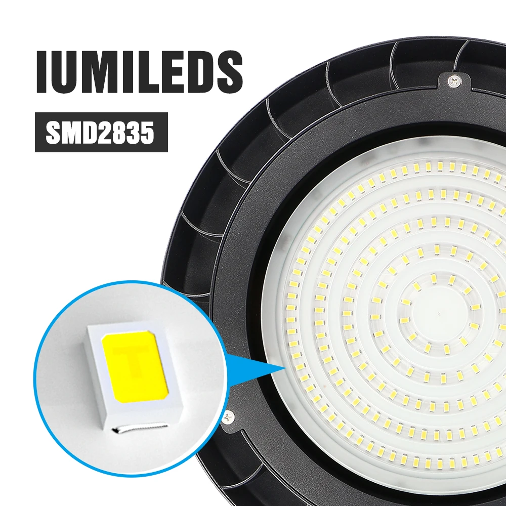 KCD Industrial Highbay Light Motion Sensor IP65 UFO Warehouse Slim Smoot 40w 100w 150w 200w LED Linear High Bay Light