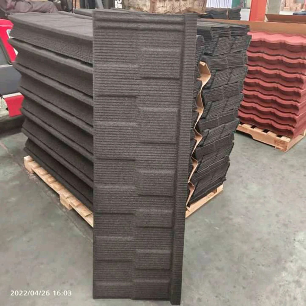 Professional Porcelain Roof Tiles Solar Roofing Slate Tiles Stone Coated Metal Roof Tile