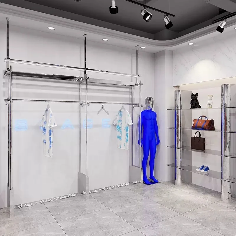 Complete Set for Sale Kids Clothes Display Stand Rack Children Sports Shops Fashionable Garment Shop Fixture