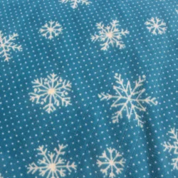 2021 New Design Rectangular Blue Snowflake Coral Fleece Electric Heating Blanket For Winter Amazon