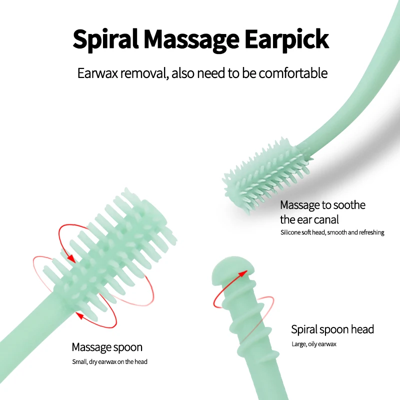 1/2/4PCS Ear Cleaner Wax Pickers Earpick Wax Remover Stainless Steel Piercing Kit Earwax Cleaning Kit Care Ear Clean Toolear