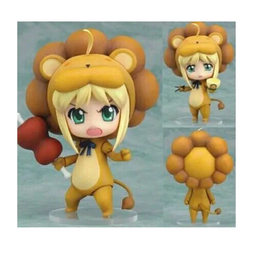 Night of Fate Saber Lily 50#Golden Lion Saiba Q Version Clay Face-Changing Doll  Action Figure Toys