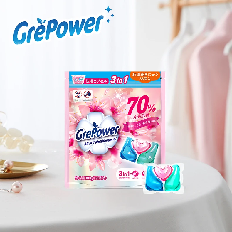 Liby Grepower eco-friendly laundry pods detergent en polvo 20g Environmental friendly China brand factory