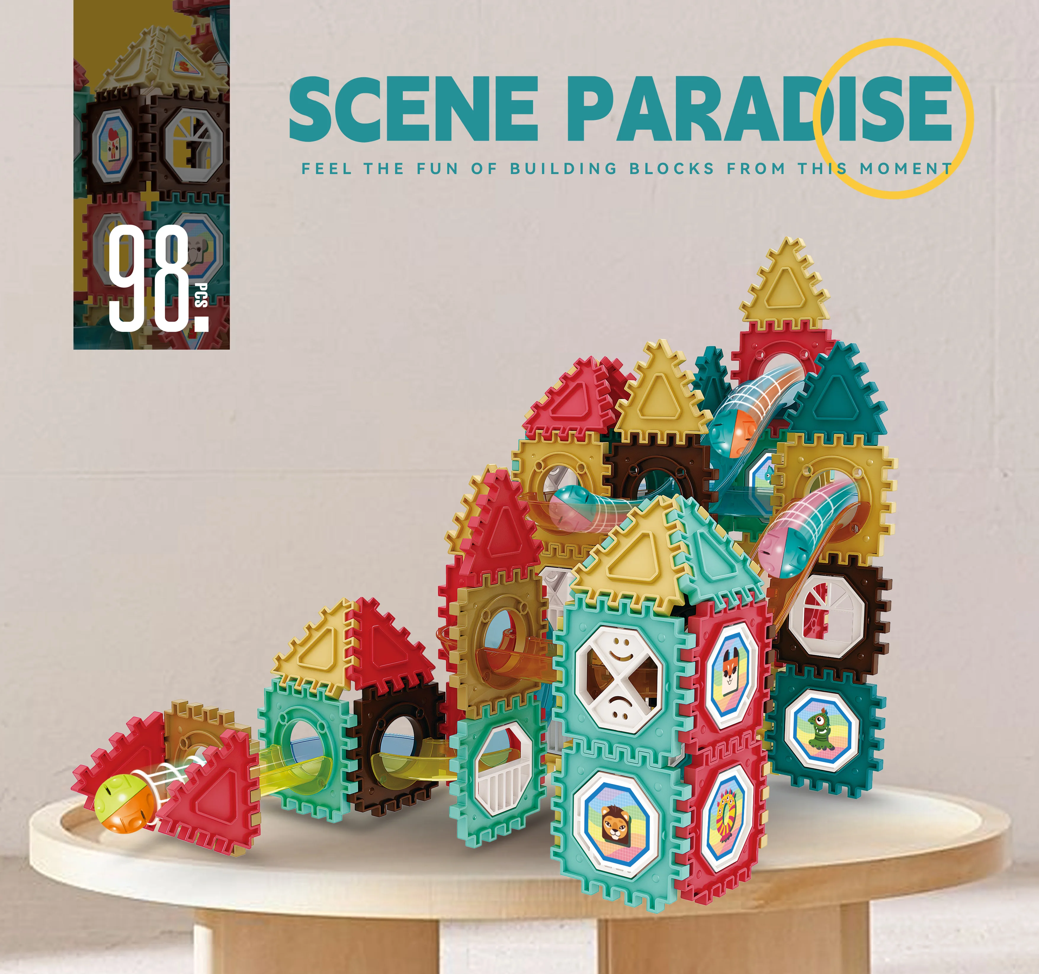 228 PCS STEM Building Toys Marble Runs Track Building Blocks DIY Educational OEM ODM Learning Toys for Kids