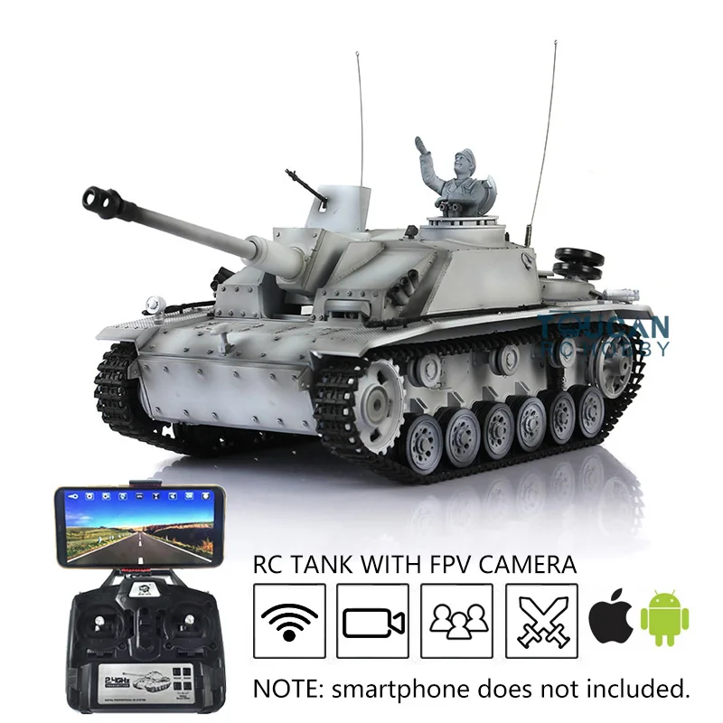 1/16 Heng длинный FPV снег 7 0 Модернизированный Немецкий Stug III RTR Радиоуправляемый Танк 3868 металлическая дорожка туканские игрушки для взрослых TH17428-ali6