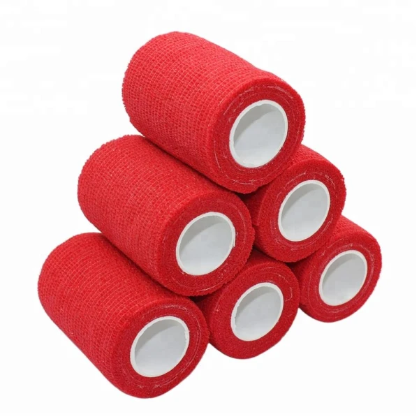 Bulk Wholesale Paw Printing Vet wrap Elastic Self Adhesive Medical Cohesive Bandage Vet Tape
