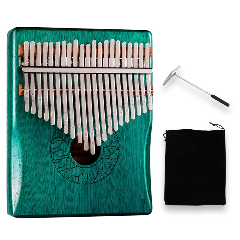 Hluru Wholesale Kalimba Wooden Thumb Piano Musical Instrument Toy 21 Key KHD21