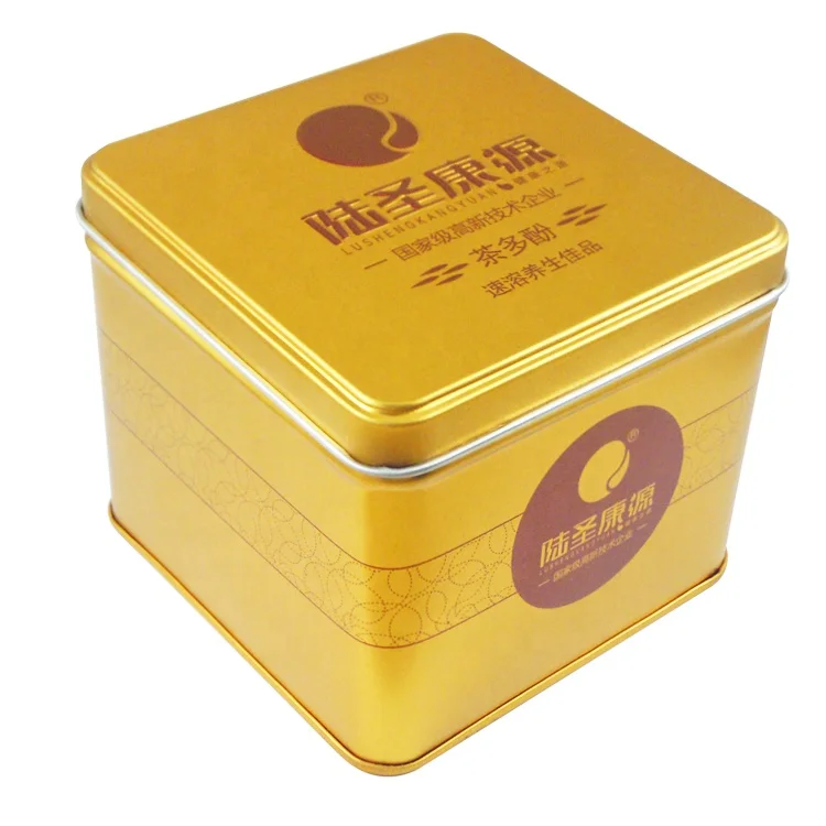 Manufacture Custom 3 oz 4oz Food Tea Tobacco Tins Yorkshire Candle Metal Cans Copper Gold Tin Box with Lid