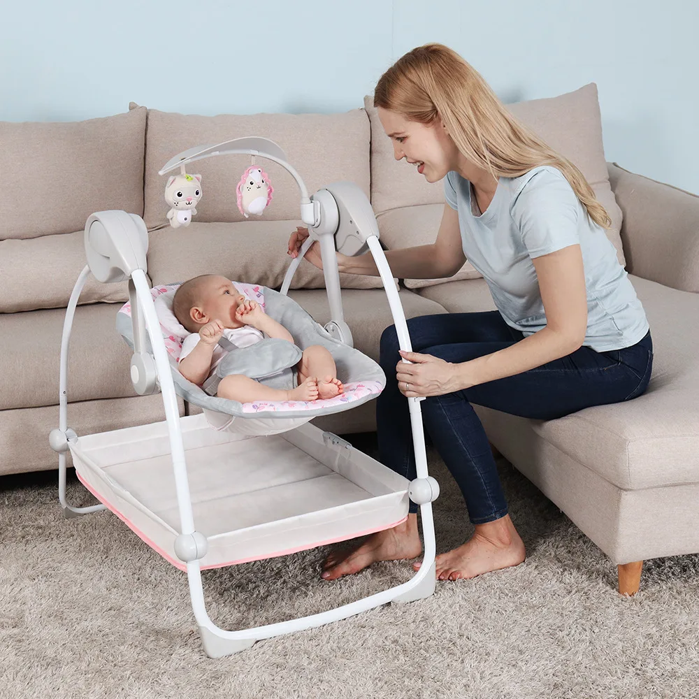 Multi-Function Electric Baby Cot Automatic Cradle Swing Baby Bed Rocking Chair With Music//