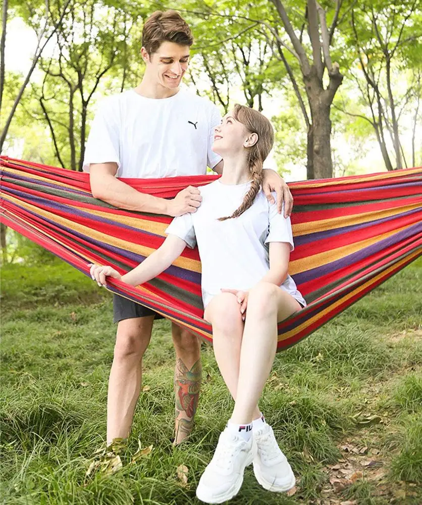 Хлопковая раздвижная кровать, бразильский двойной гамак, мягкий удобный холщовый гамак
