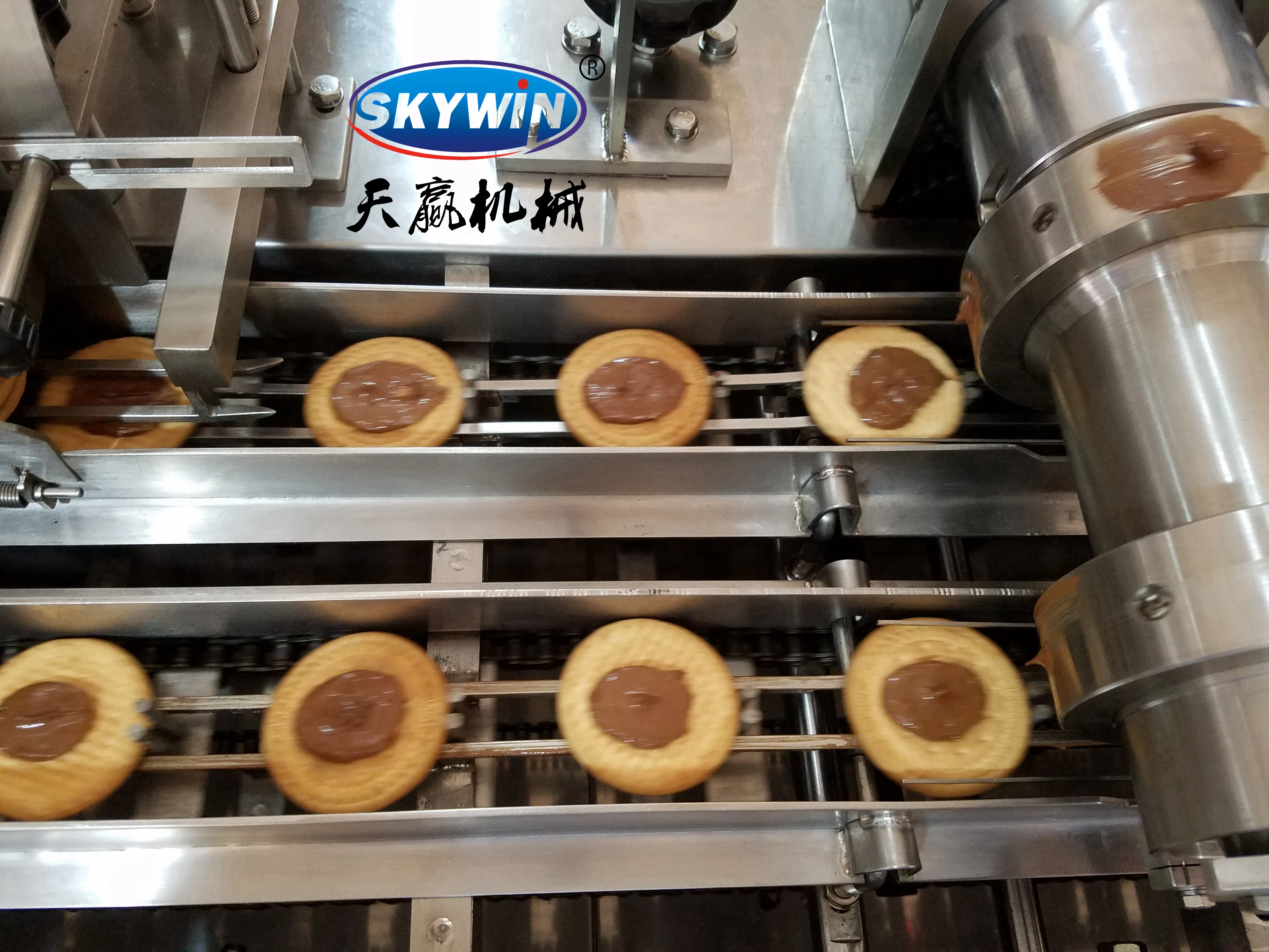 Automatic Ice Cream Sandwich Biscuit Cookie Making Machine Bakery Equipment Factory