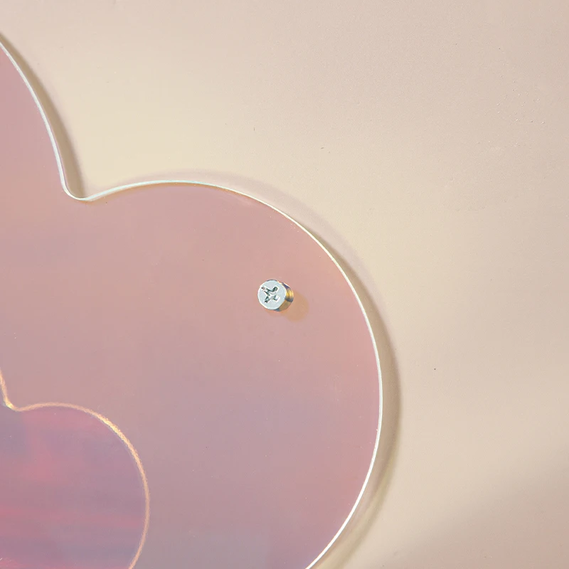 Iridescent 2pcs Cloud Storage Rack Acrylic Shelves Home Decoration Modern Wall Mountable Floating Shelf