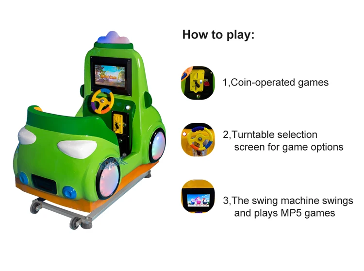Wholesale High Quality Happy Music Didi Car Kids Swing Rocking Car Toy Riding Machine Movable Cartoon Kiddie Ride