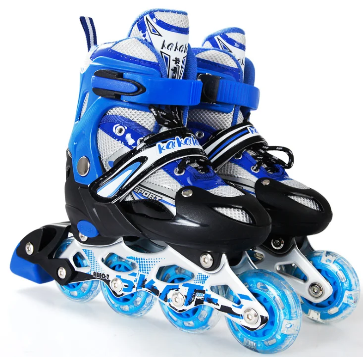 high quality inline kids skates Adjustable Flashing Safe Rollers Skate