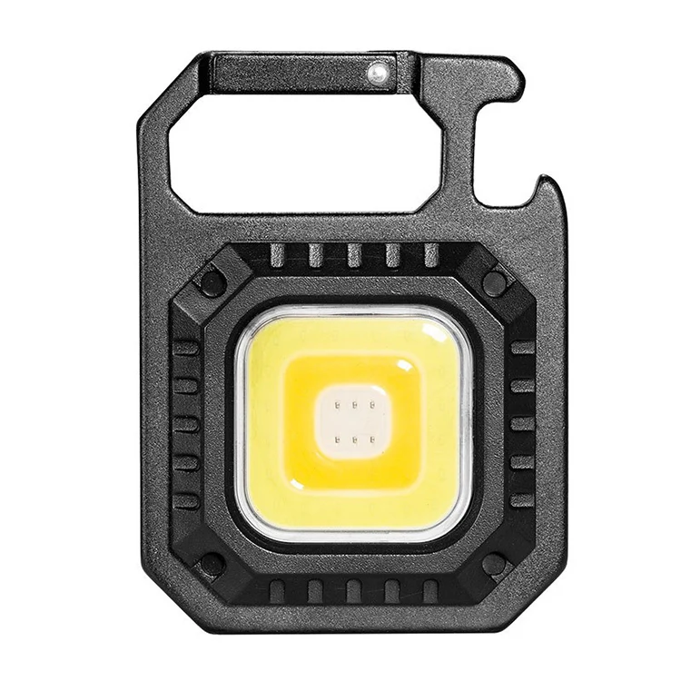 GARIDA new hot selling multi-function COB portable outdoor camping bottle opener and stents 7-mode keychain light