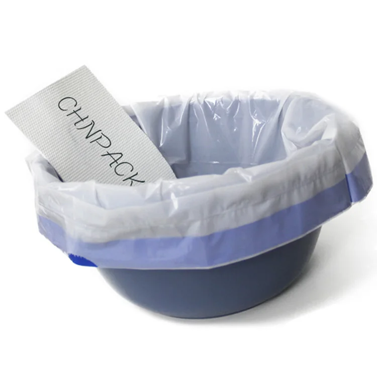 Commode Liners with Absorbent Pad Leakproof Medical Grade fits Standard Bedside Commode 45 Packs