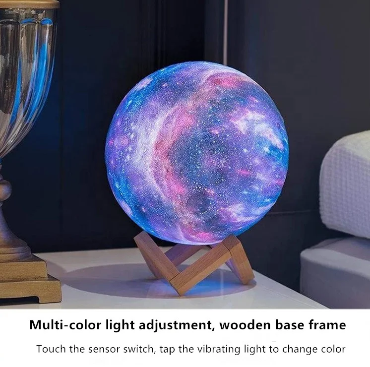 Moon Lamp Kids Night Light Galaxy Lamp  16 Colors LED 3D Star Moon Light, Remote & Touch Control USB Rechargeable Gifts for Baby