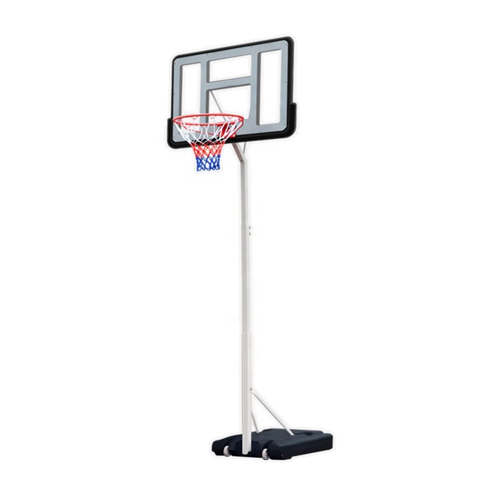 4.5-10ft Height Adjustable Basketball Hoop Stand with Basketball Backboard with Wheels