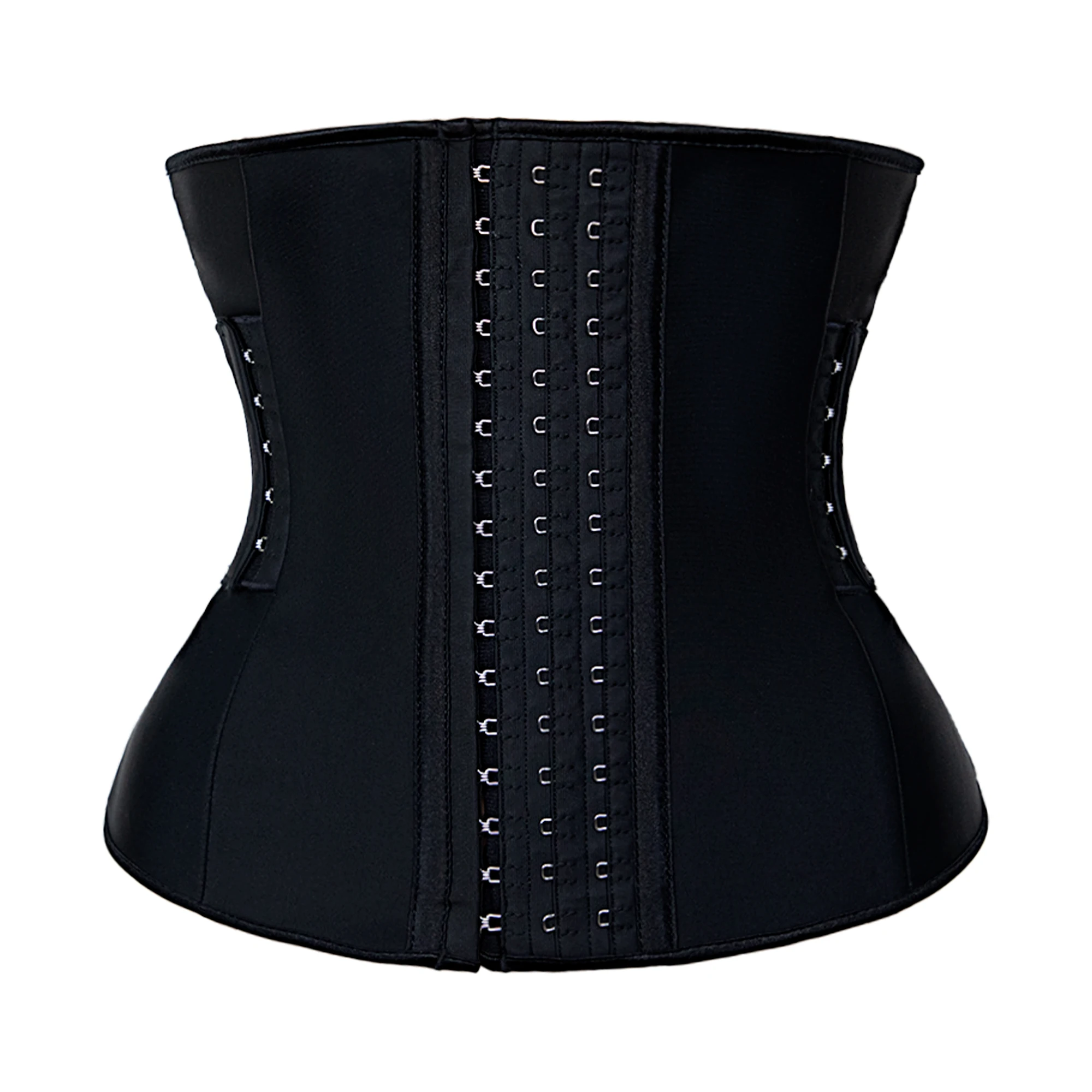 NANBIN Wholesale Custom Logo Adjustable Black Steel Bones Tummy Control  Waist Trainer For Ladies