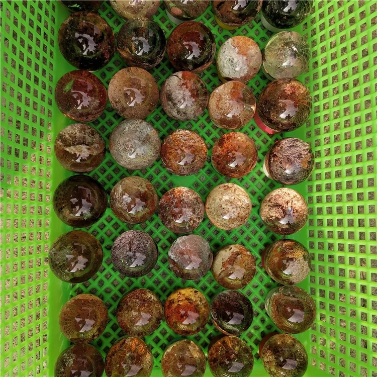 Wholesale Natural Green Ghost Phantom Quartz Crystals Garden Sphere Garden Crystal Balls