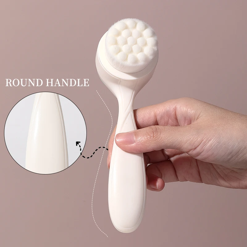 Meilamei Double-sided facial cleansing brush face scrubber SLB-C001 skin care exfoliate deep cleaning facial brushes with base