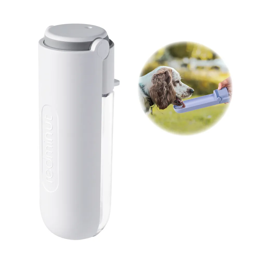 Redminut 420ml Pet Water Bottle Large Capacity Dog Food Feeder Folding Travel Drink Cup for Walking Dog Drinking Water Bowl