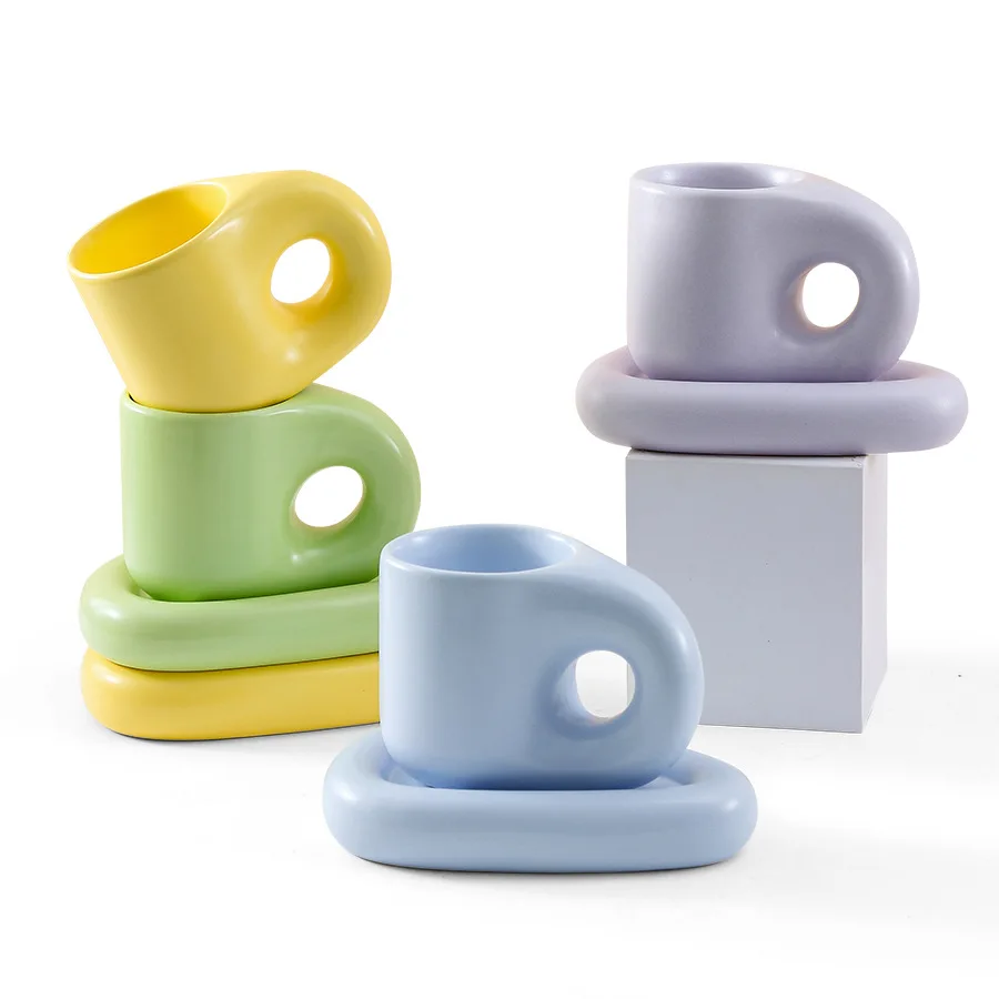 Madou Ins Style Ceramic Mug Fat Handle Coffee Cup Heat Resistant Insulation High Quality Water Cup Set  Gifts Ceramic Coffee Mug
