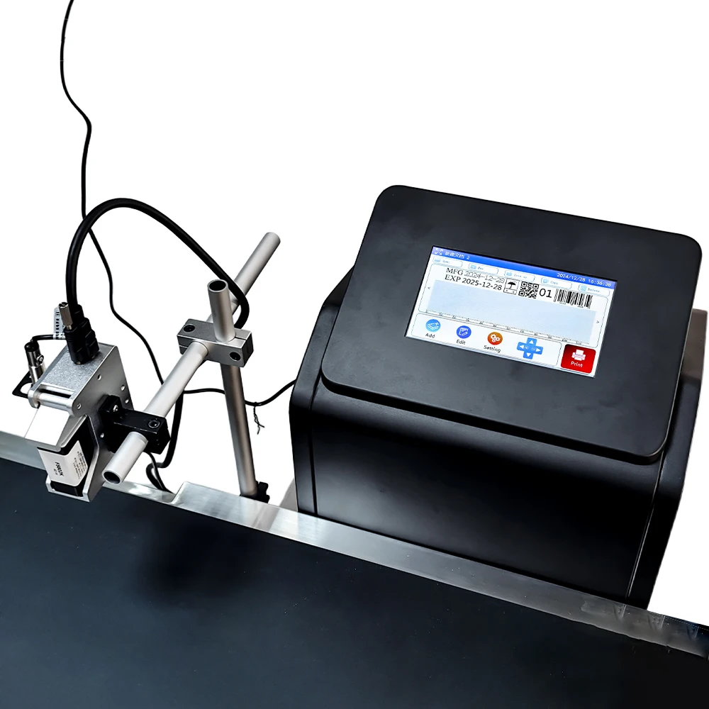 New Arrivals 13.2mm Batch Date Thermal Printer Metal Bags Plastic Coding Machines Food Production Line Online Inkjet Printer