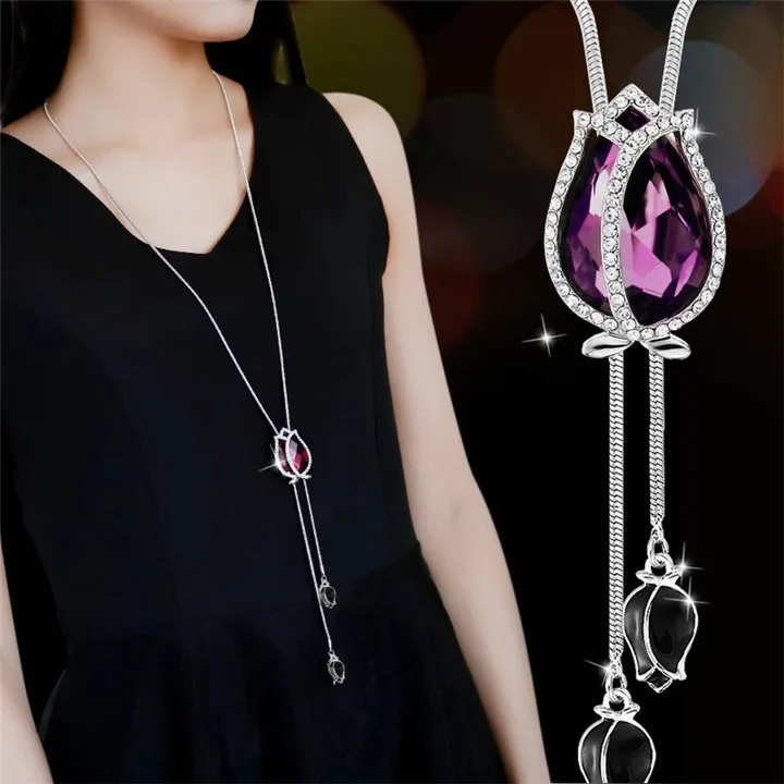 2022 autumn and winter sweater chain long model with clothes necklace female pendant simple pendant versatile Korean snake bone