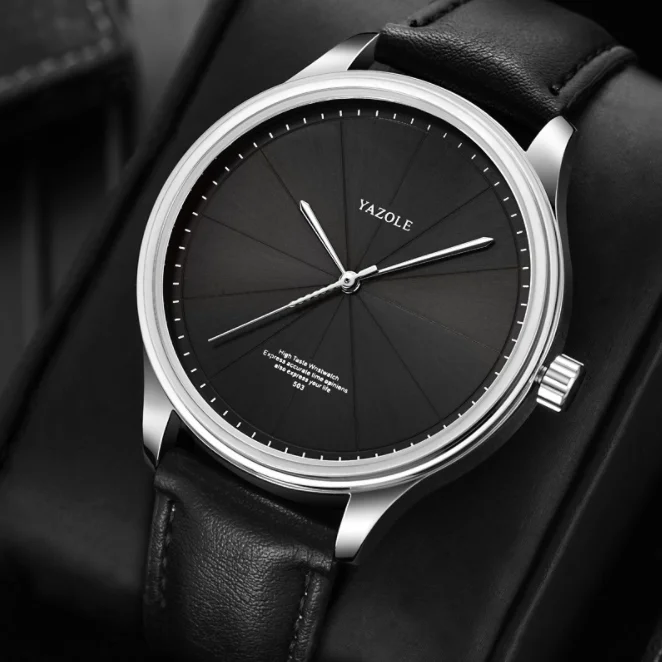 YAZOLE D 503 горячая распродажа Классические мужские часы на заказ все черные reloj водонепроницаемые Роскошные Кварцевые персонализированные наручные