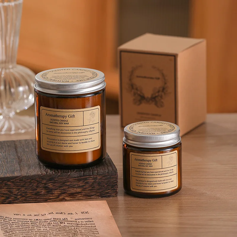 WELLNESS Classics Scented Candle Custom Color Glass Jar And Tin Lid Aroma Essential Oils Soy Wax Candle & Home Fragrance Gift