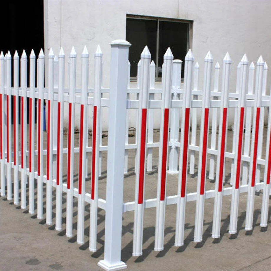 Security PVC Fence Panels with Wood/Metal Frame for Home Farming Yards Featuring Guardrails Trellis Fence Post Caps