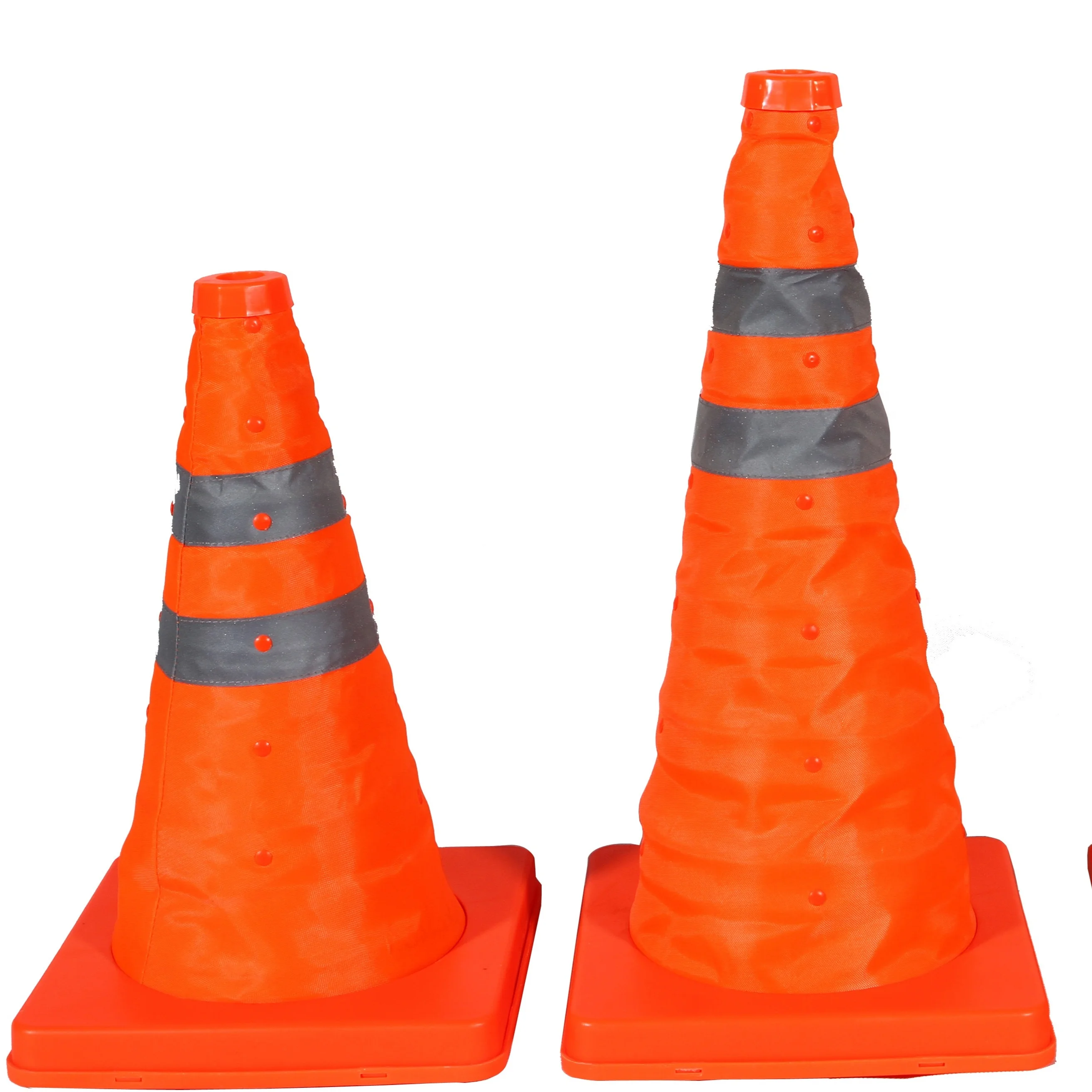 Manufacture Top Sale 40 cm Road Cone Flexible Collapsible Safety Used Traffic Cone