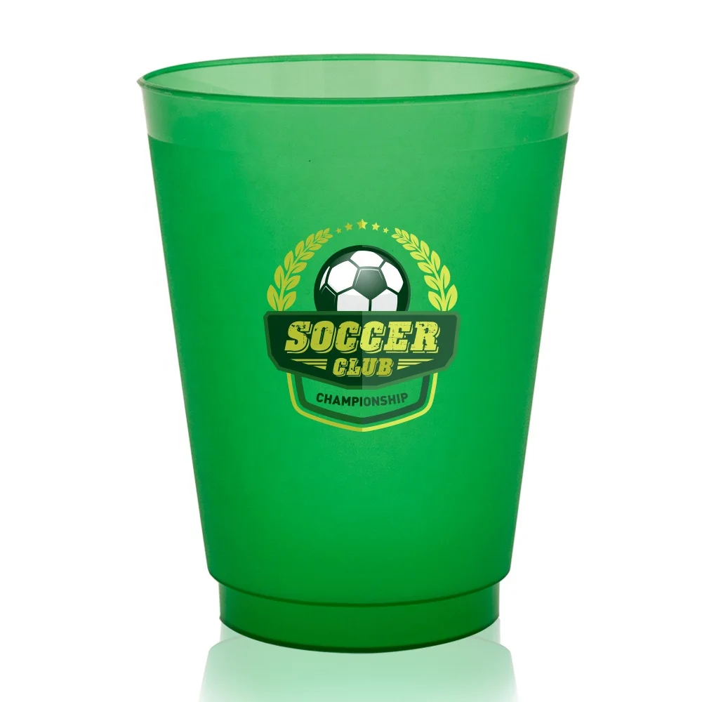 wholesale custom logo flex frosted plastic party juice cup 12OZ 8OZ  Plastic cup for weddings