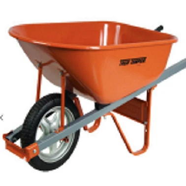 6cb.ft heavy duty wheelbarrow with steel tray