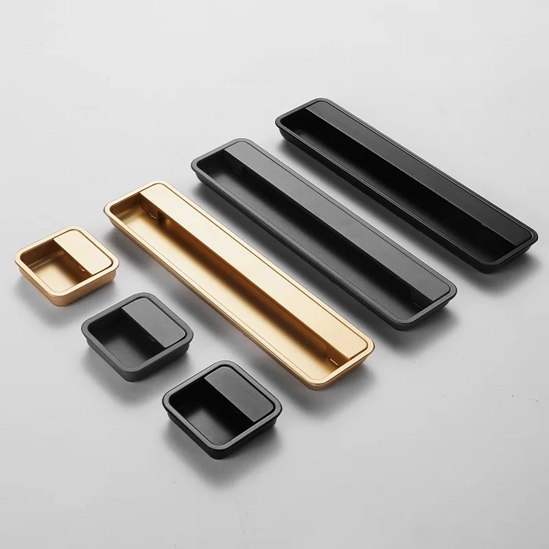 Fashion Fancy Furniture Handle Square Pulls Cabinet Hidden Handles Decorative Bedroom Concealed Handles & Knobs