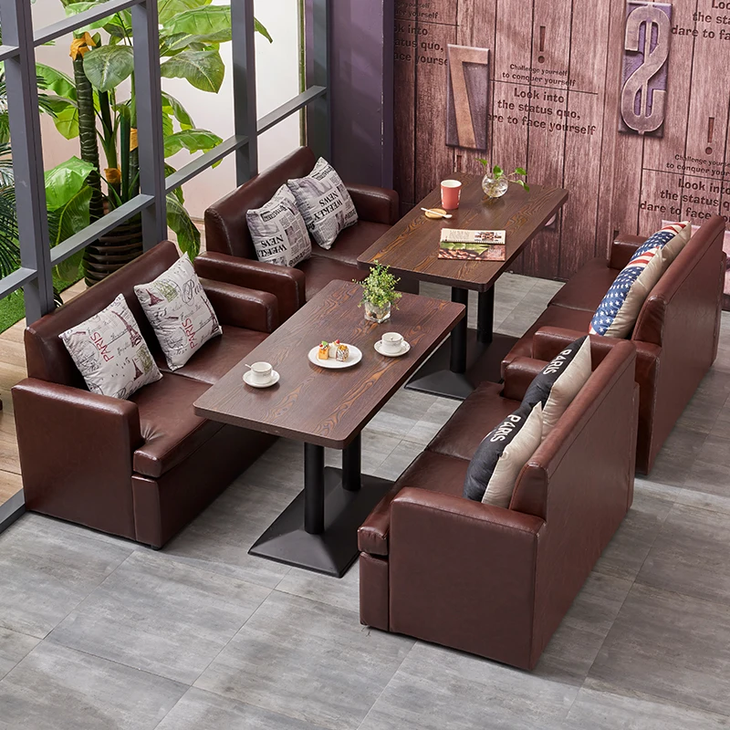 Louis Fashion Cafe Bar Furniture Sets Table and Chair Combination Dessert Shop Milk Tea Shop Theme Western Restaurant Hotel