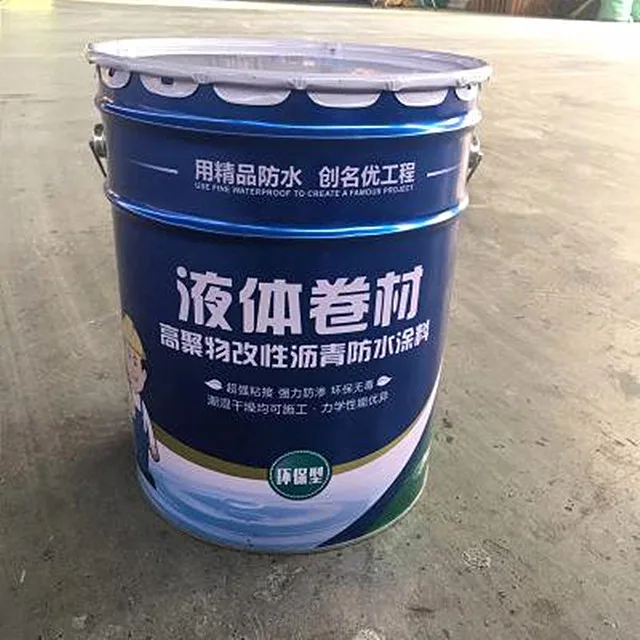 Черное жидкое резиновое модифицированное асфальтовое водонепроницаемое покрытие для крыши