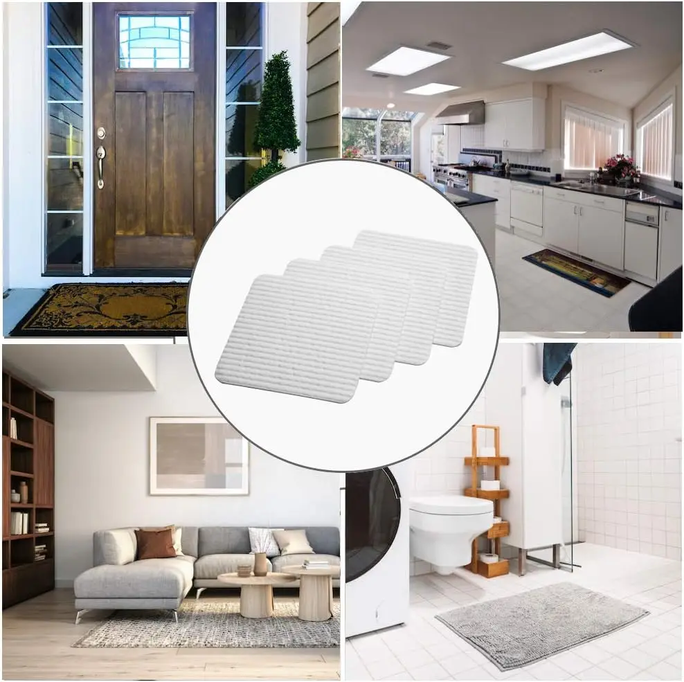 Rug Pad Gripper, Washable Grippers for Rug, Vacuum TECH- New Materials to Non Slip Rug Pads for Hardwood Floors