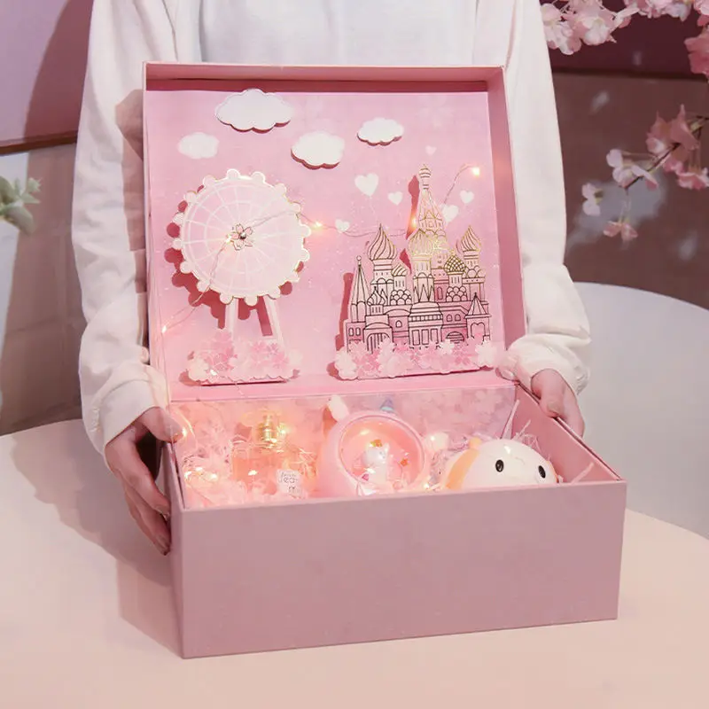 Christmas New Year Luxury Special Candy Set Small Cardboard Bridesmaid Jewelry 3d Origami Paper Packaging Gift Box