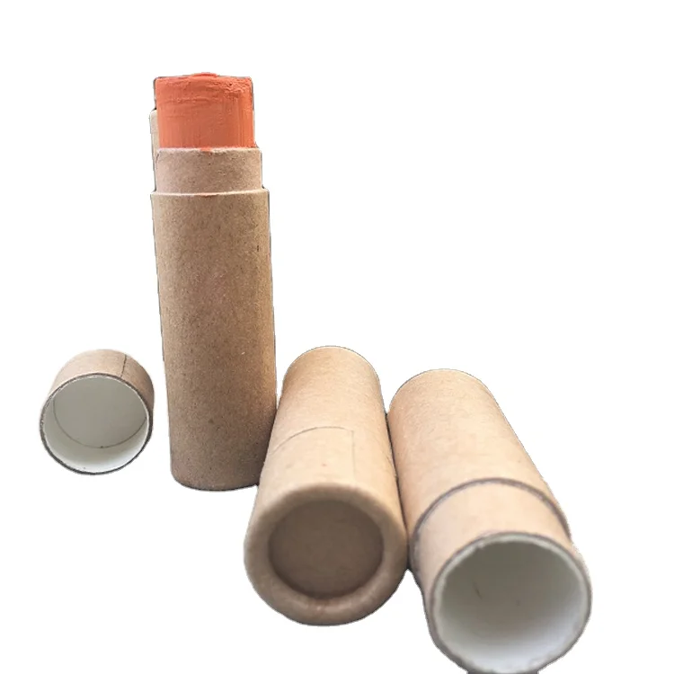 Luxury Biodegradable Empty White Cartoon Push Up Paper Tubes Cylinder Packaging for Cosmetics