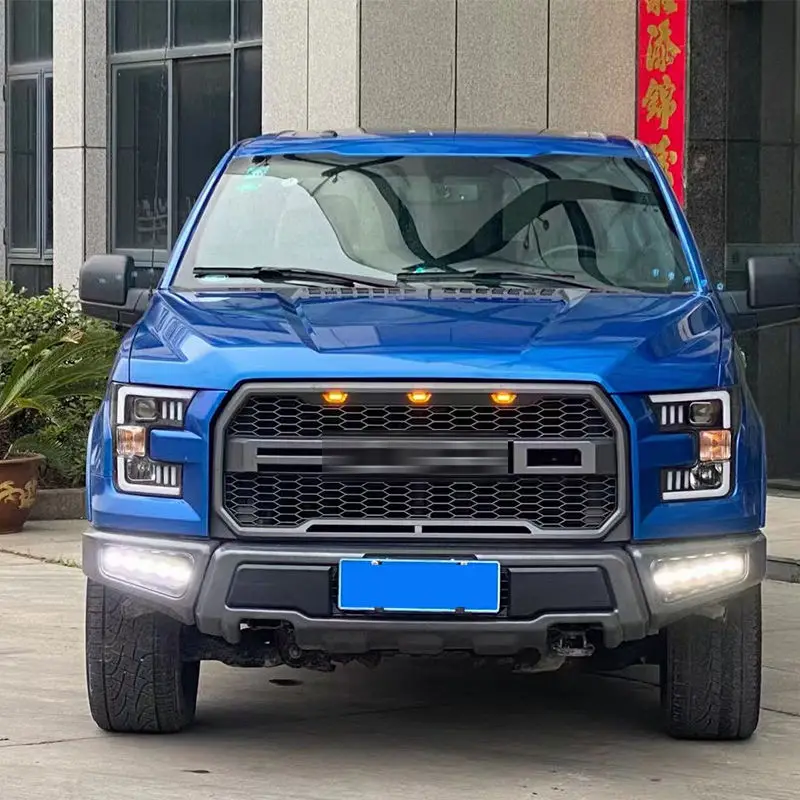 Facelift Front and Rear Bumper body kit For pick up Ford F150 15-17 upgrade to raptor bodykit grille Side Skirts Hood Fender