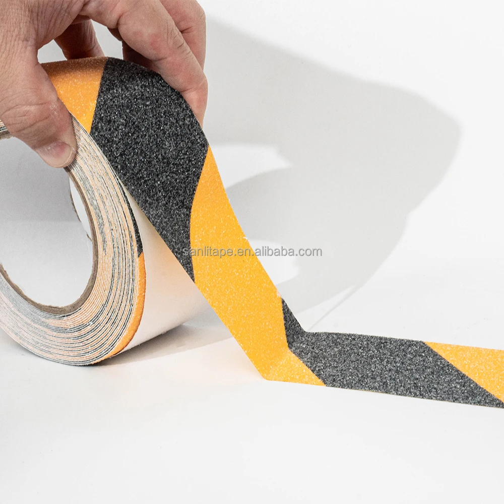 60cmx10m Safety Grip Anti Slip Tape High Traction Waterproof Self Adhesive Orange Black Tape