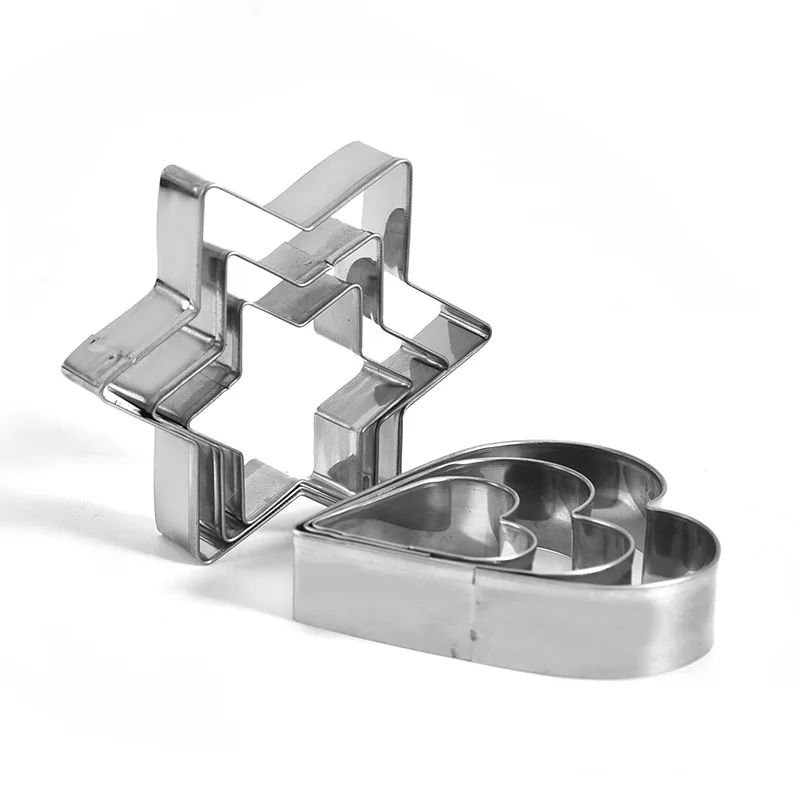 Stainless steel biscuit mold suit Cookie cutter DIYbaking tool Heart Christmas cookie mold