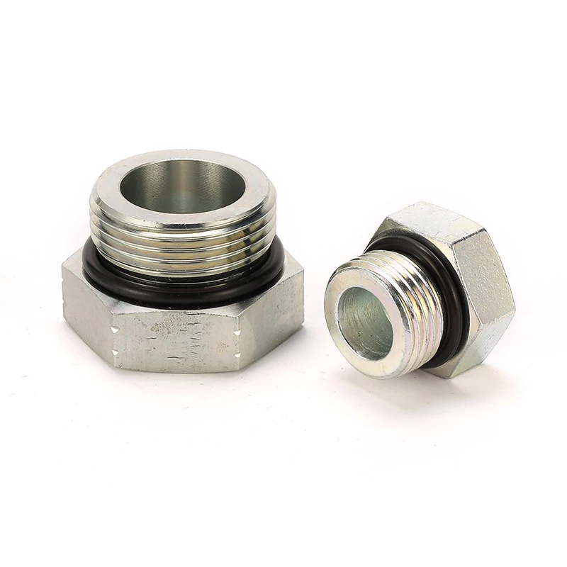 Different material SAE oring boss/JIC/BSP male plug hydraulic adapter pipe fittings