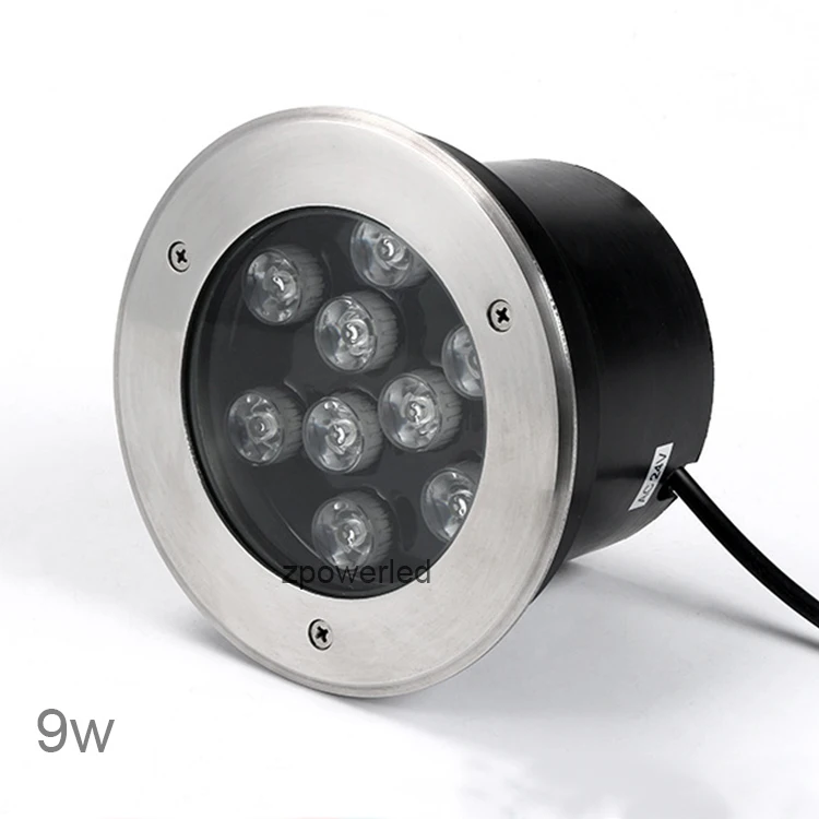DMX color change rgb 9w outdoor garden underground lighting led inground light
