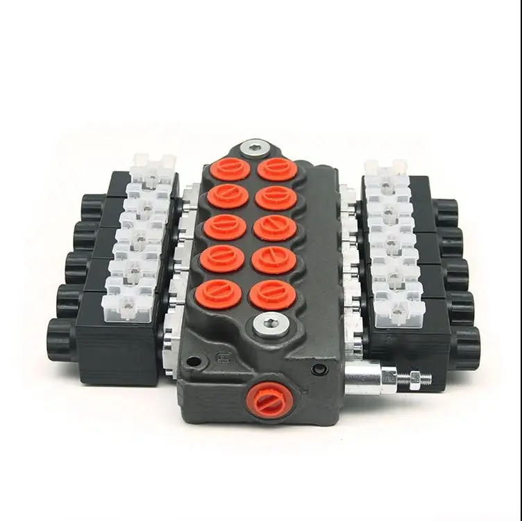 Hydraulic electric control multi way directional solenoid valve widely used in loader and truck crane