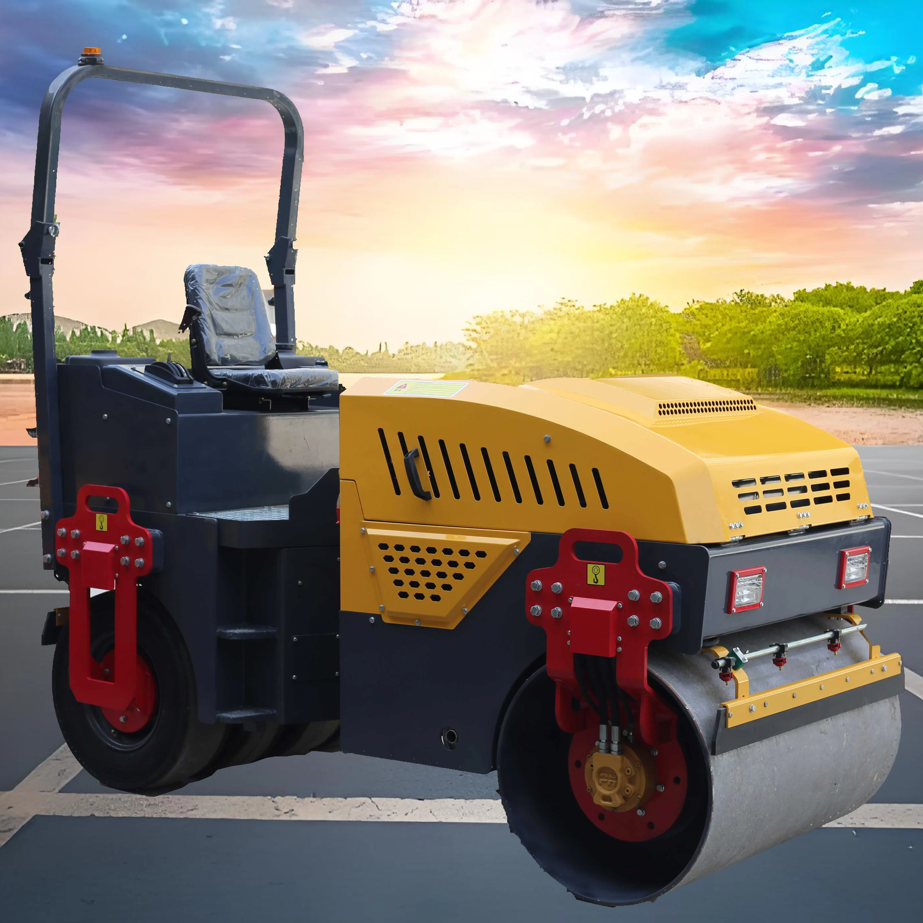 Compactor Hand The Road Roller Tire Combined Hydraulic Vibratory Road Roller 3 ton