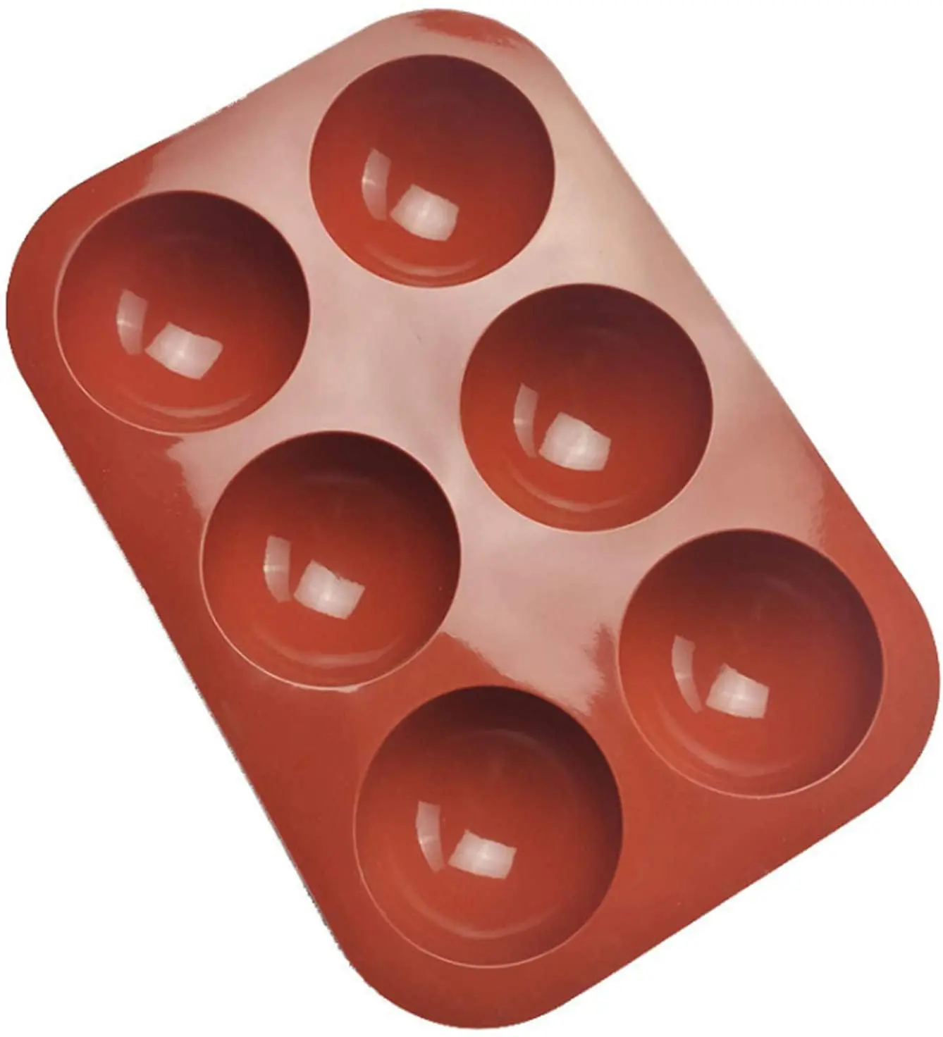 Large 6 Holes Half Round Semi Sphere Silicone Baking Mold For Making Chocolate, Cake, Jelly, Dome Mousse
