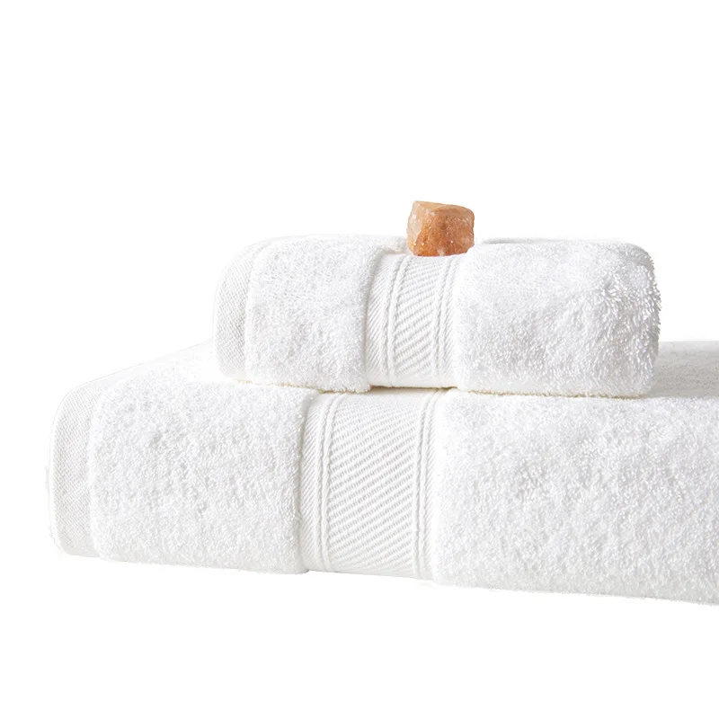 Wholesale custom five-star hotel linen cotton white spiral satin 16s square face bath towel